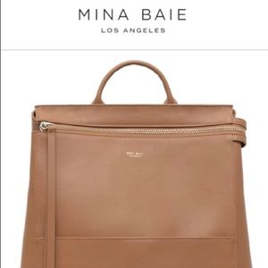 Tan Mina Baie Harper Backpack with dust bag